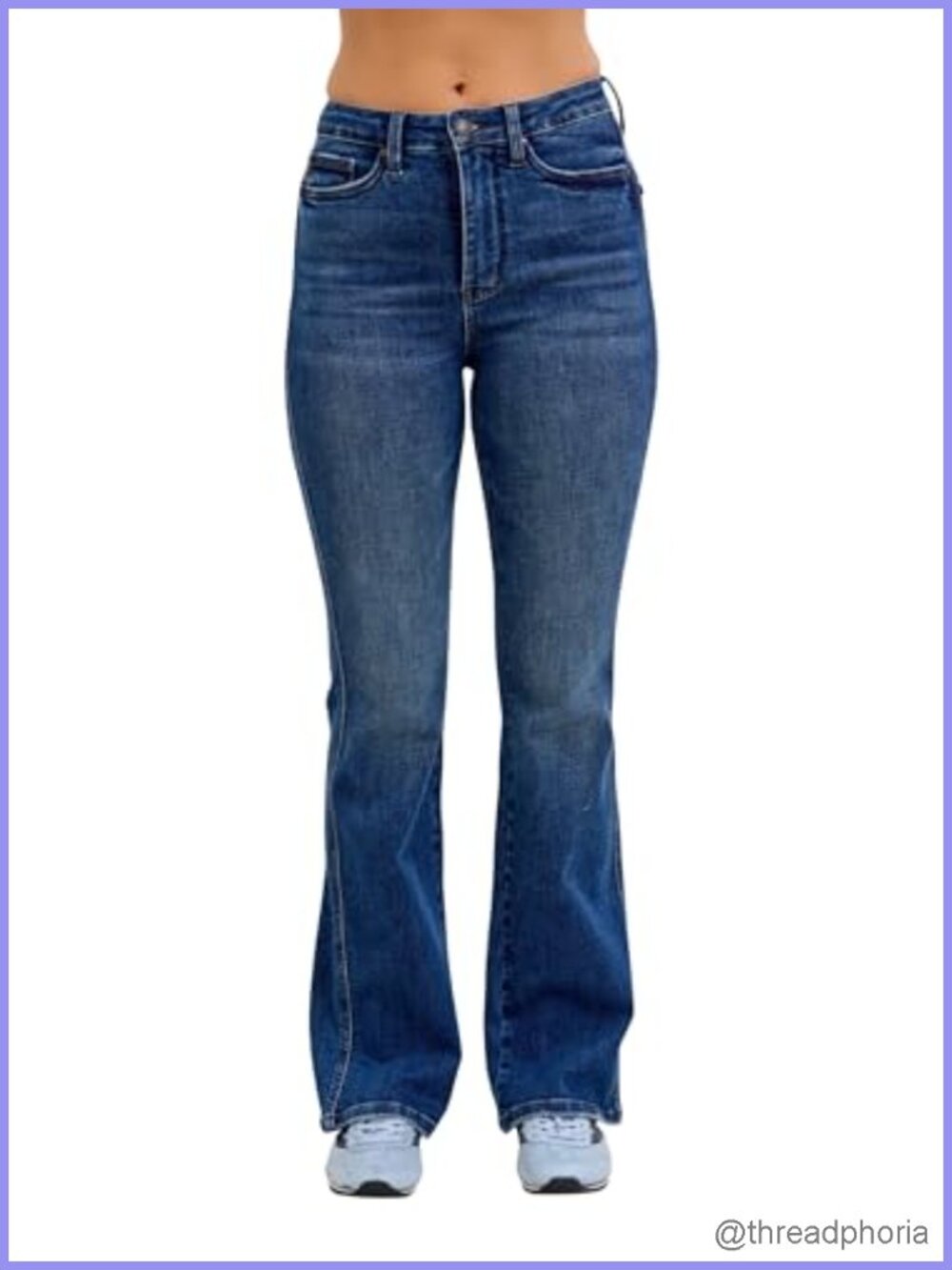 High Rise Bootcut Tummy Control Stretch Denim Jeans Women's 30 Inseam